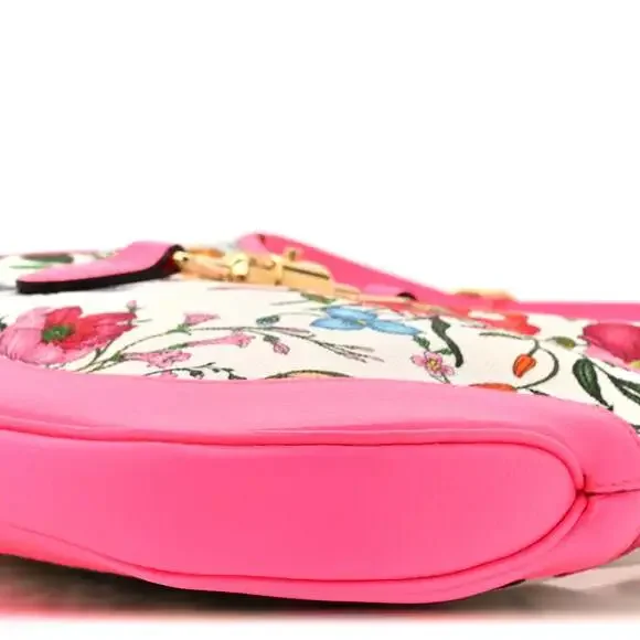 Gucci Canvas Flora Medium Jackie Hobo #235271G12B - Picture 9 of 10